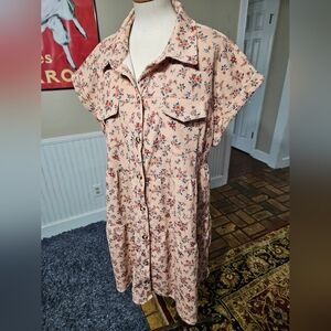 Impressions Floral Pink Dress